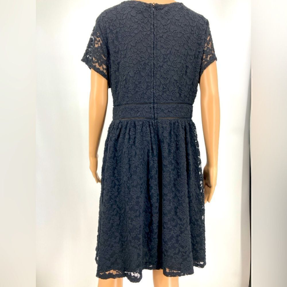 Torrid Black Lace Scoop Skater Dress Size 18 - Picture 4 of 12